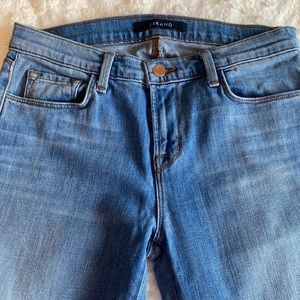 J Brand wide leg blue jeans